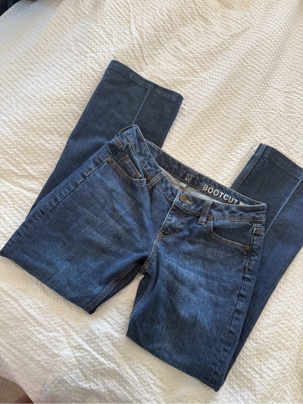 New York & Company Dark Blue Bootcut Jeans